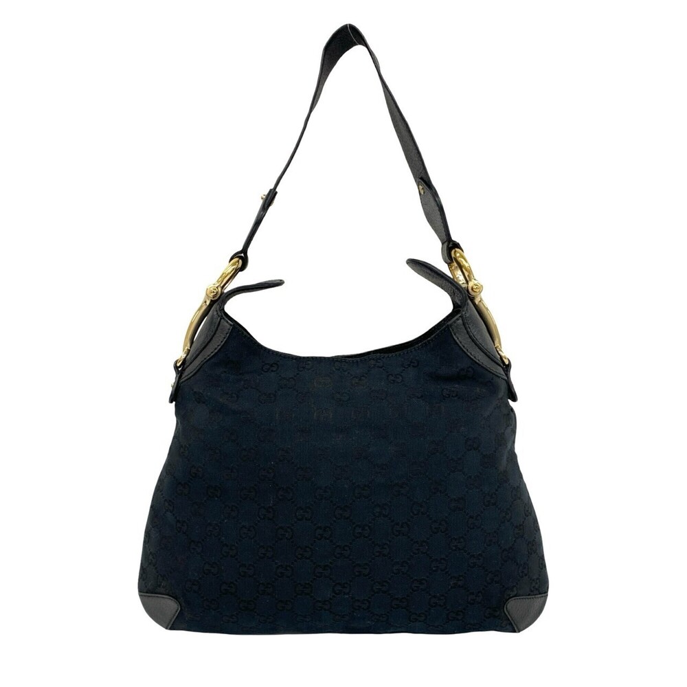 GUCCI (Gucci) Horsebit Hardware GG Logo Pattern Canvas Leather Semi-Shoulder ...